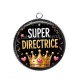 Pendentif Cabochon Argent - super directrice