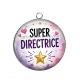 Pendentif Cabochon Argent - super directrice