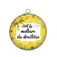 Pendentif Cabochon Argent - Cabochon a la la meilleure des directrices
