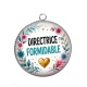 Pendentif Cabochon Argent - directrice formidable