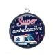 Pendentif Cabochon Argent - super ambulancière