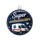 Pendentif Cabochon Argent - super ambulancière