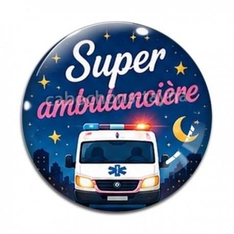 Cabochon Verre - super ambulancière