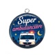 Pendentif Cabochon Argent - super ambulancière