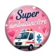 Cabochon Verre - super ambulancière