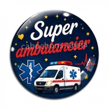 Cabochon Verre - super ambulancier