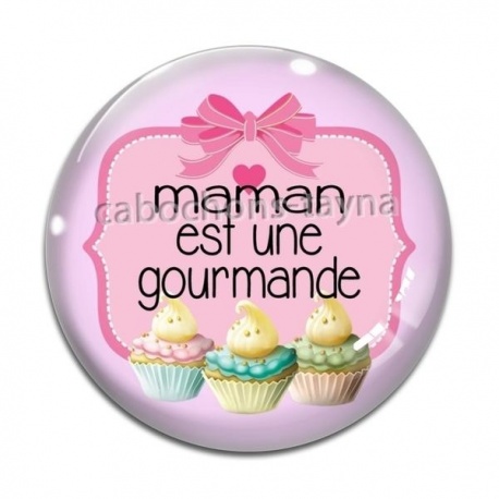Cabochon Verre - maman est une commande