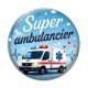 Cabochon Verre - super ambulancier