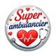 Cabochon Verre - super ambulancier
