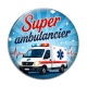 Cabochon Verre - super ambulancier