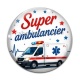 Cabochon Verre -  super ambulancier
