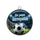 Pendentif Cabochon Argent - un papa incroyable
