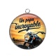 Pendentif Cabochon Argent - un papa incroyable
