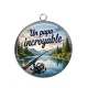 Pendentif Cabochon Argent - un papa incroyable