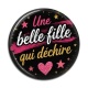 Cabochon Résine - une belle fille qui déchire