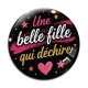 Cabochon Verre - une belle fille qui déchire