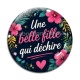 Cabochon Verre - une belle fille qui déchire