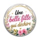 Cabochon Verre - une belle fille qui déchire