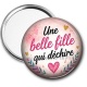 Miroir de poche - une belle fille qui déchire