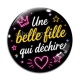 Cabochon Verre - une belle fille qui déchire