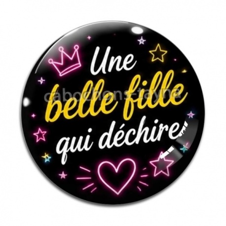 Cabochon Verre - une belle fille qui déchire
