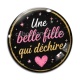 Cabochon Verre - une belle fille qui déchire