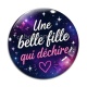 Cabochon Verre - une belle fille qui déchire