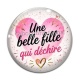 Cabochon Verre - une belle fille qui déchire