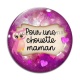 Cabochon Verre - chouette maman