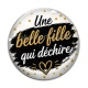 Cabochon Verre - une belle fille qui déchire