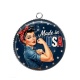 Pendentif Cabochon Argent - pin up