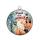 Pendentif Cabochon Argent - pin up
