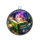 Pendentif Cabochon Argent - Troll magique légendes enchantées