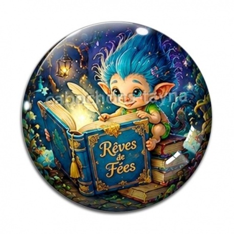 Cabochon Verre - Troll rêves de fées
