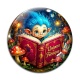 Cabochon Verre - Troll livre univers féerique