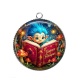 Pendentif Cabochon Argent - Troll livre univers féerique