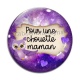 Cabochon Verre - chouette maman
