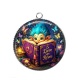 Pendentif Cabochon Argent - Troll magique le livre des rêves