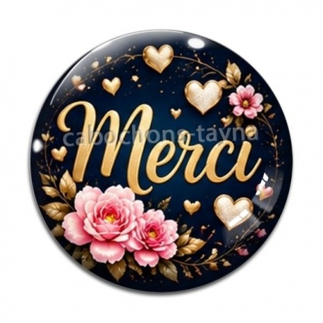 Cabochon Verre - merci