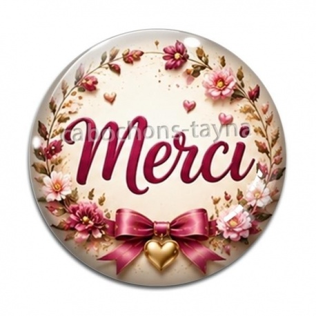 Cabochon Verre - merci