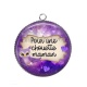 Pendentif Cabochon Argent - chouette maman