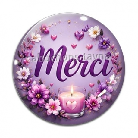 Cabochon Verre - merci