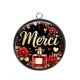 Pendentif Cabochon Argent - merci