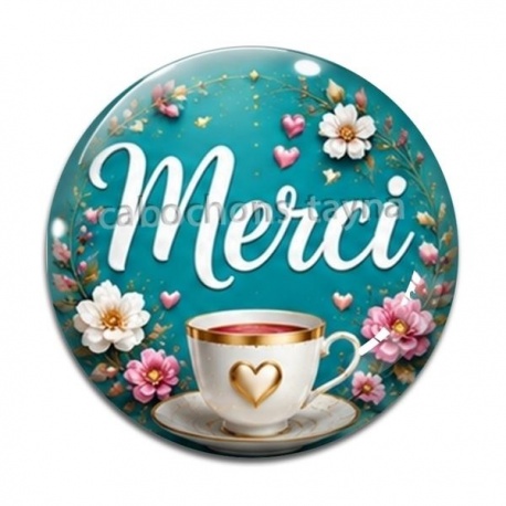 Cabochon Verre - merci