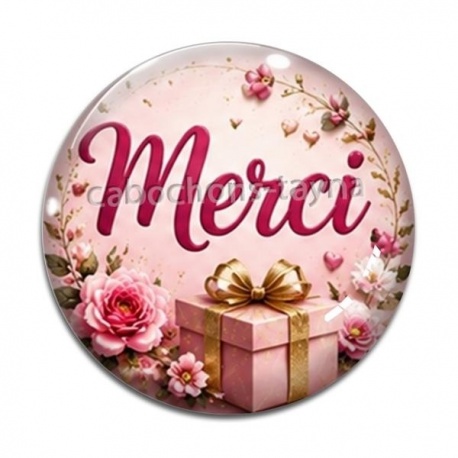 Cabochon Verre - merci