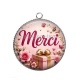 Pendentif Cabochon Argent - merci