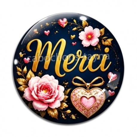 Cabochon Verre - merci