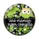 Cabochon Résine - chouette maman