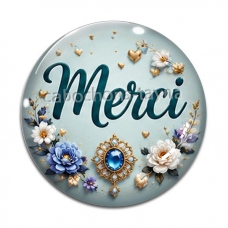Cabochon Verre - merci