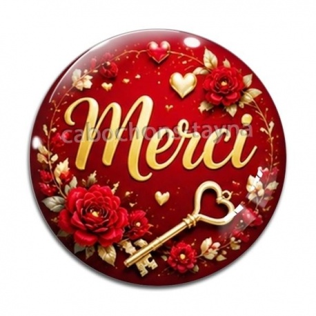 Cabochon Verre - merci
